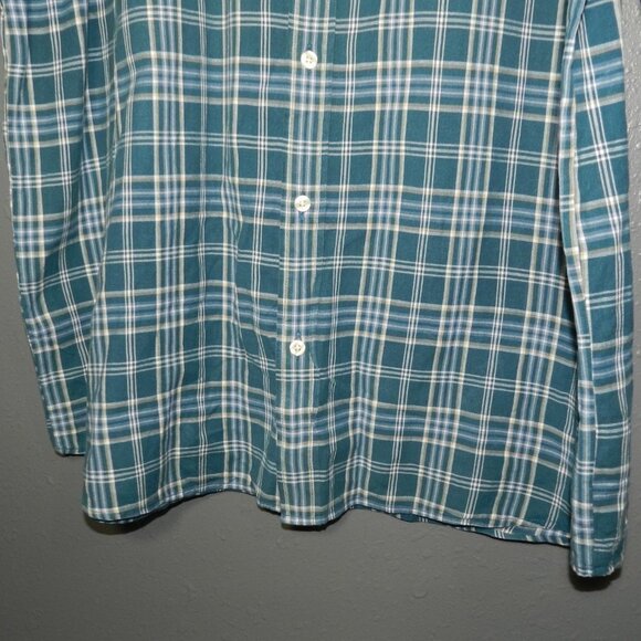 Carhartt Mens Greenish Blueish Plaid Button Down Short Sleeve Shirt Size XXL - Picture 2 of 8